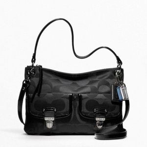 Coach Poppy Signature Hippie Crossbody Bag | black